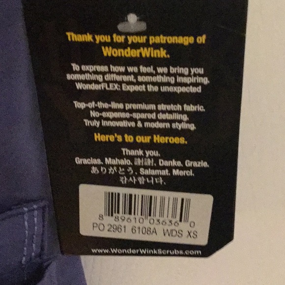 Wonder Flex Scrub Top NWT Size XS - Picture 4 of 4